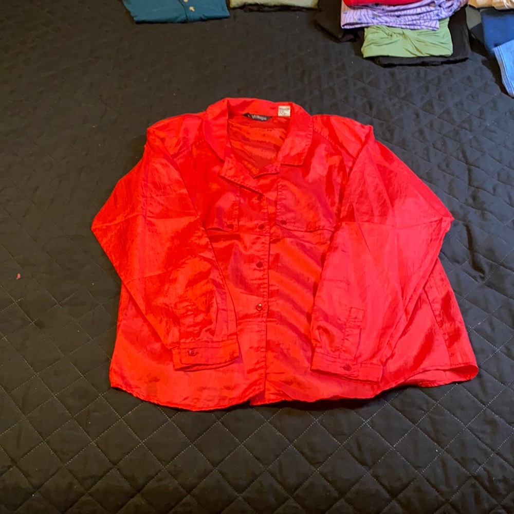 I Ashleigh Morgan size 12 red longsleeve shirt
